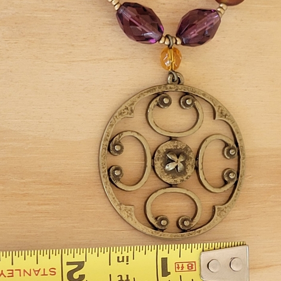 Cookie Lee Medallion Necklace - Vintage - Picture 6 of 11
